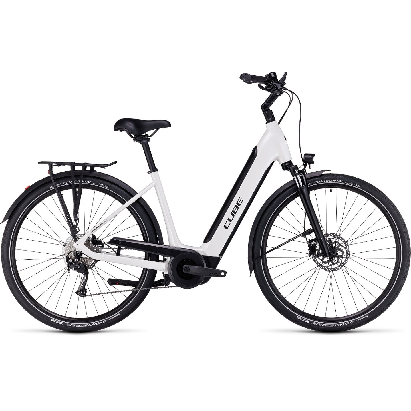 CUBE Bici Elettrica Easy Entry - SUPREME SPORT HYBRID ONE 500 - 2023 - white / black