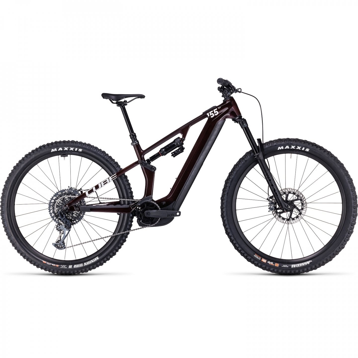 CUBE Mountainbike Elettrica Carbonio 29" - STEREO HYBRID ONE55 C:68X SLX 750 - 2024 - liquidred / carbon